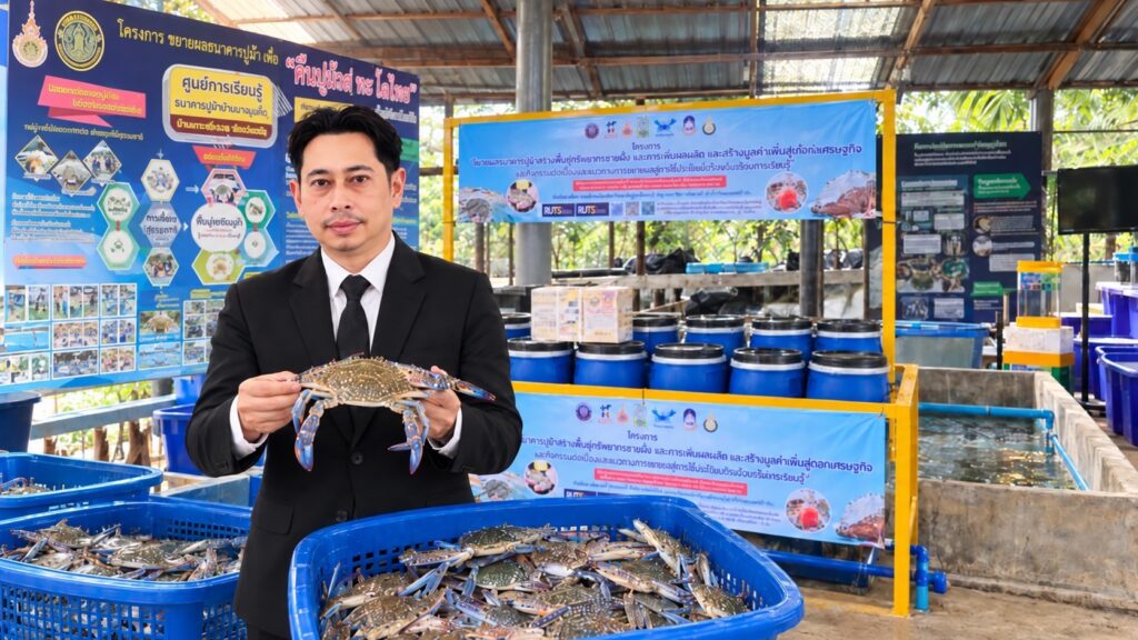 คณะวิทยาศาสตร์และเทคโนโลยีการประมง มทร.ศรีวิชัย ร่วมภาคภูมิใจ ผลงานวิจัย “ธนาคารปูม้า” คว้ารางวัล NRCT AWARD ในงาน NRCT Forum 2026 - มทร.ศรีวิชัย (RMUTSV)